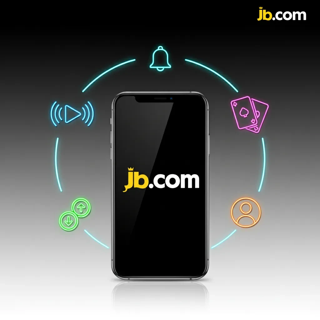 Screenshot der JB Casino App: Live-Wetten, Slots, schnelle Ein-/Auszahlungen, Filter, Pushs und Spielerschutz, AT-optimiert.