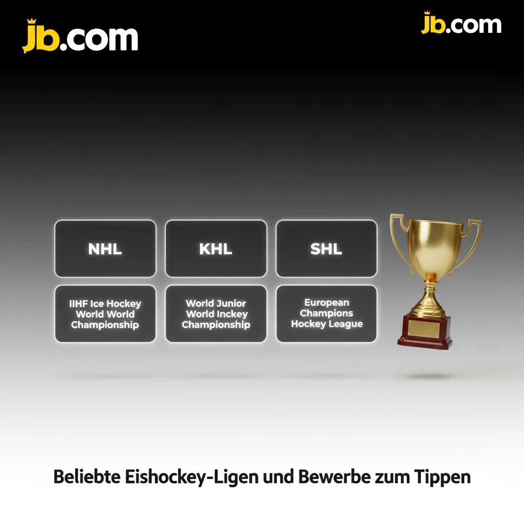 Beliebte Eishockey-Ligen und Turniere zum Tippen: NHL, ICEHL, IIHF-WM, CHL, SHL, Liiga, National League.