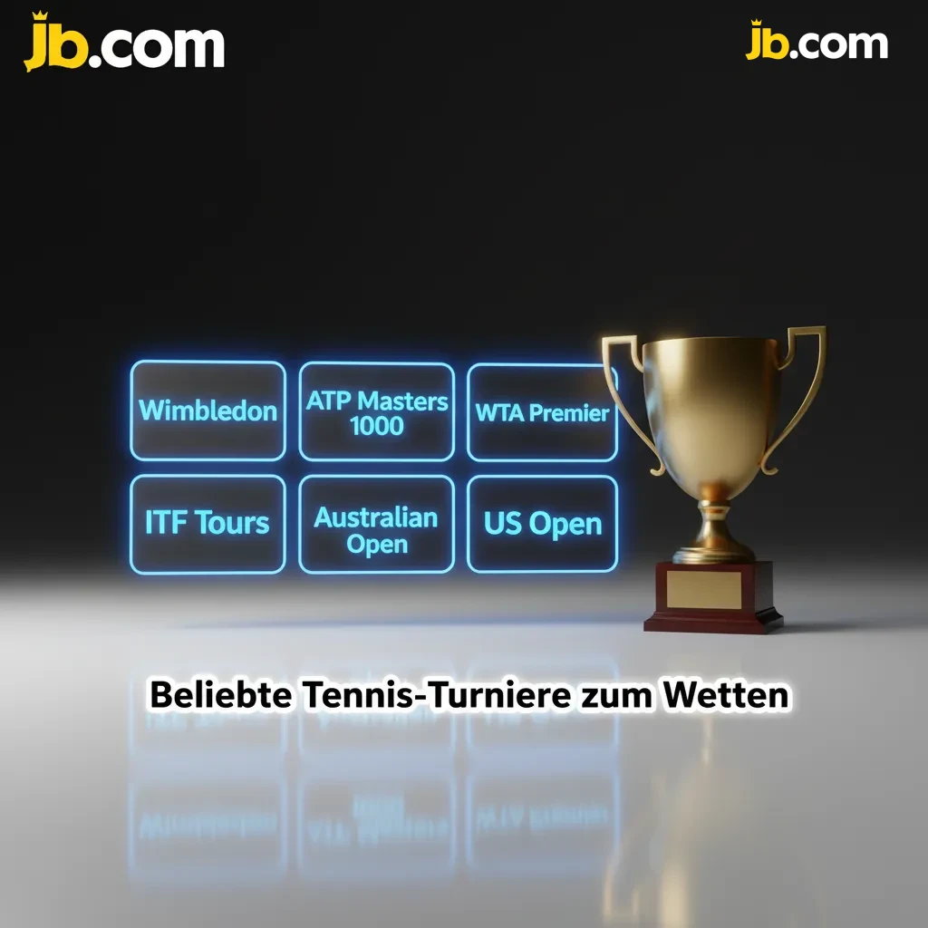 Beliebte Tennis-Turniere zum Wetten: Grand Slams, ATP/WTA 1000/500, Davis Cup, Billie Jean King Cup.