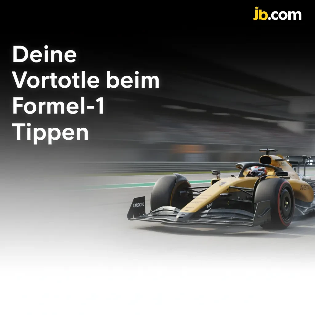 Infografik: Deine Vorteile beim Formel‑1‑Tippen – breite Märkte, Live‑Quoten, Cashout, Kombis, mobil, Spielerschutz.