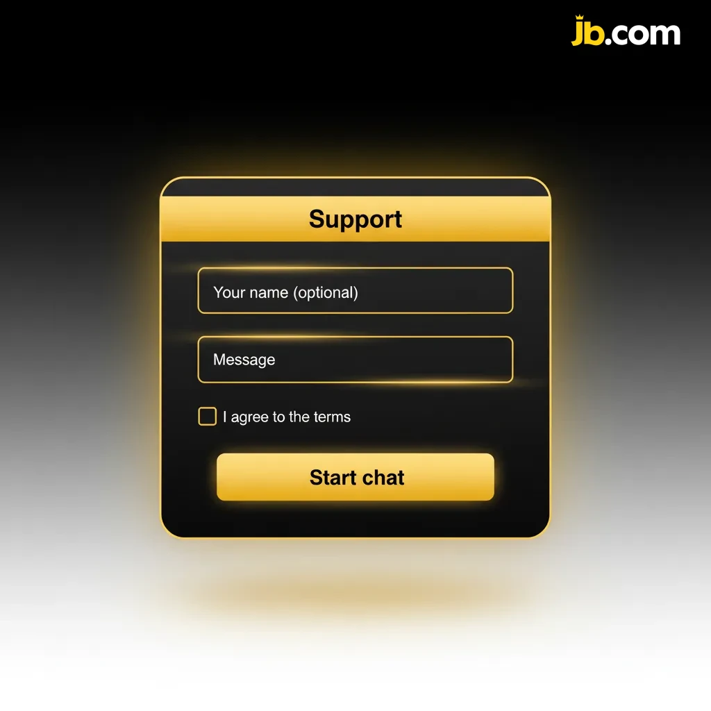 Desktop-Hilfeübersicht: Live-Chat (Hilfe-Button), E-Mail support@jbcasino.com, Hilfe-Center, X @jbcasino, Facebook /jbcasino.