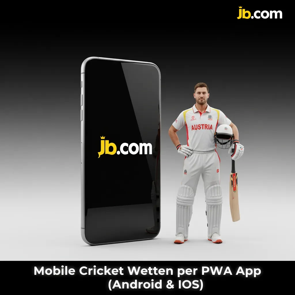Smartphone mit Cricket-Wetten PWA; Anleitung: Zum Home-Bildschirm auf Android/iOS, Pre-Match/Live, aktualisierte Quoten.