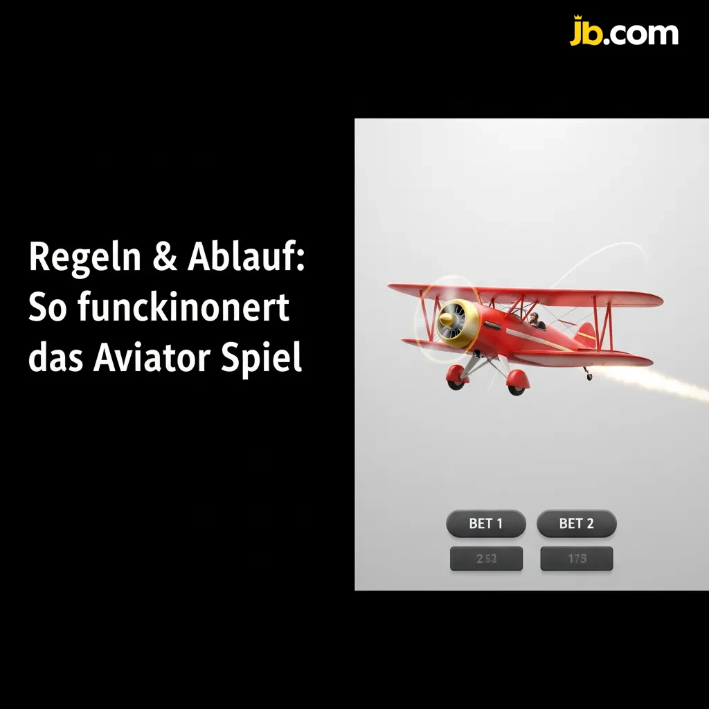 Infografik zum Aviator-Spiel: steigender Multiplikator, Einsatz wählen, rechtzeitig Cashout, zwei Einsätze, Auto-Cashout.