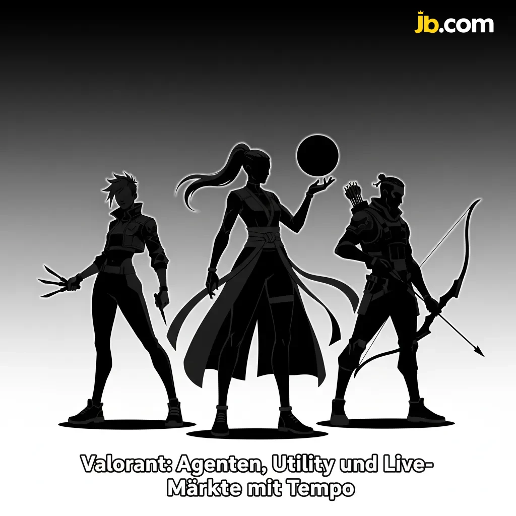 Valorant-Wettplattform mit Live-Quoten, Rundenmärkten, Agenten-Icons; Reaktionen auf Timeouts, Ult-Öko