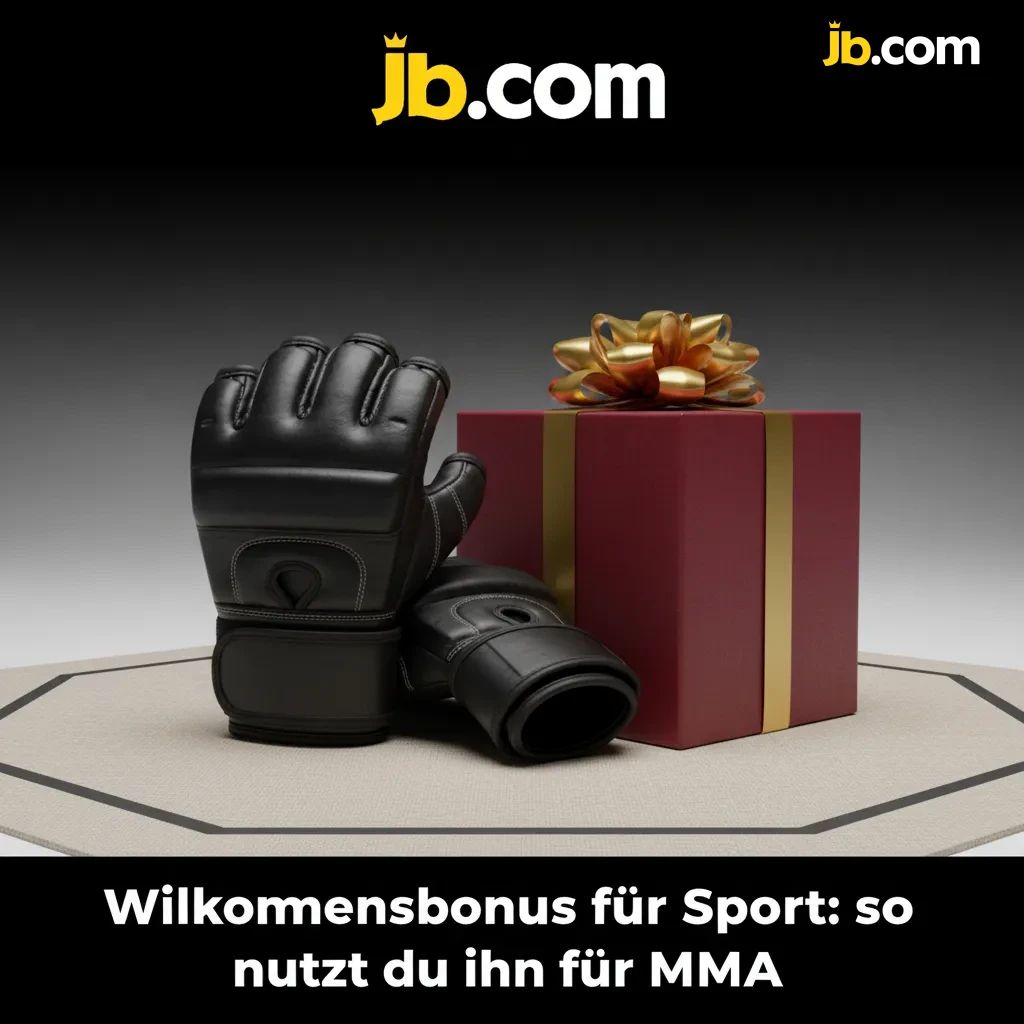 Bonusbanner: 100% Sport-Willkommensbonus für MMA bei JB Casino; Mindestquote, Frist und Umsatzbedingungen.