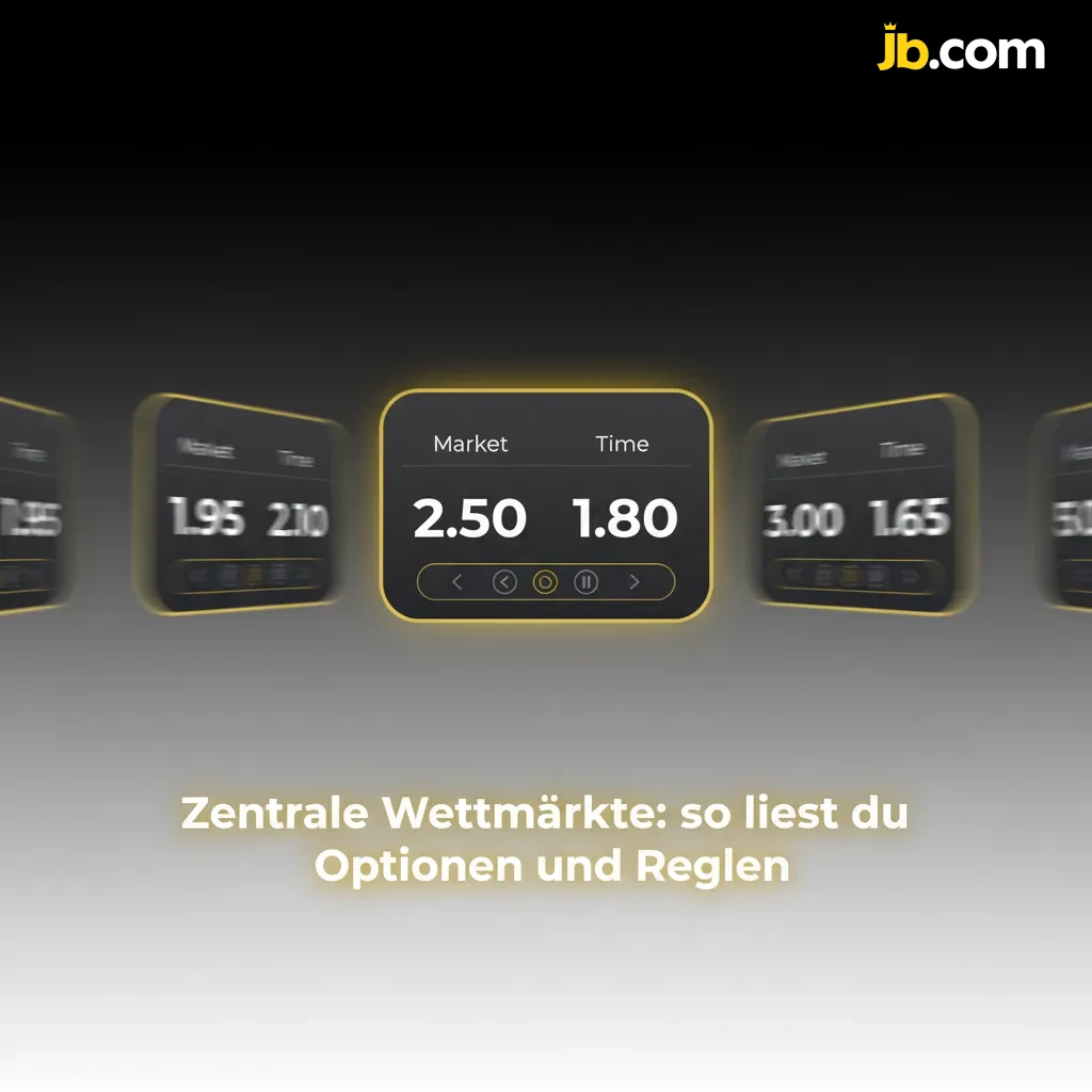 Infografik erklärt Wettmärkte: 1X2, Doppelte Chance, Über/Unter, Handicap, Beide Teams treffen, Draw No Bet.